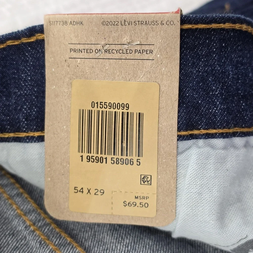 Levi's 559 Relaxed Straight Fit Jeans Blue Big & Tall Men's 54x29 NEW Stretch‎